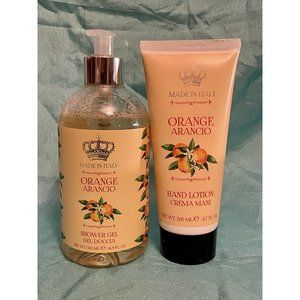 2 PIECE ITALIAN MARIO FISSI ORANGE ARANCIO HAND LOTION 6.7FL OZ & SHOWER GEL